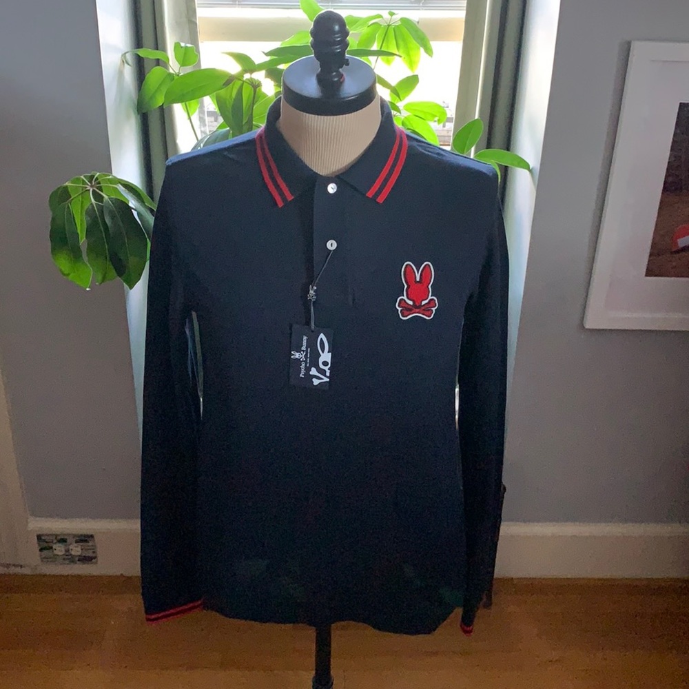 NWT  Psycho Bunny long sleeve polo